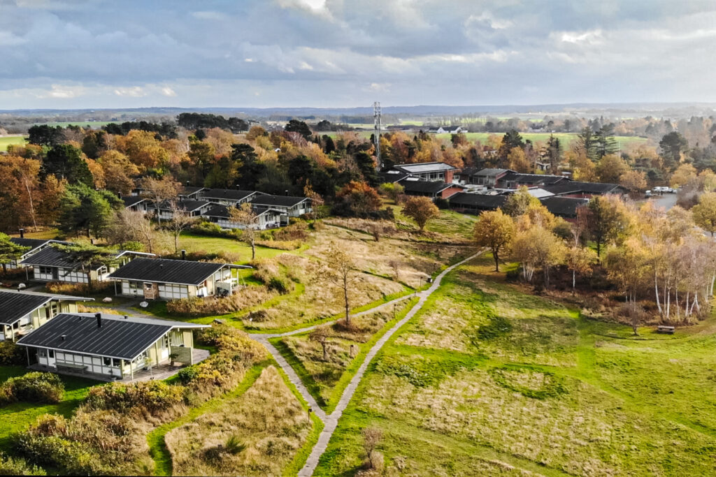 Kysthusene i Gilleleje set fra luften